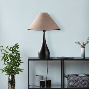 Luna - Crna i Smeđa Stolna Lampa 15266