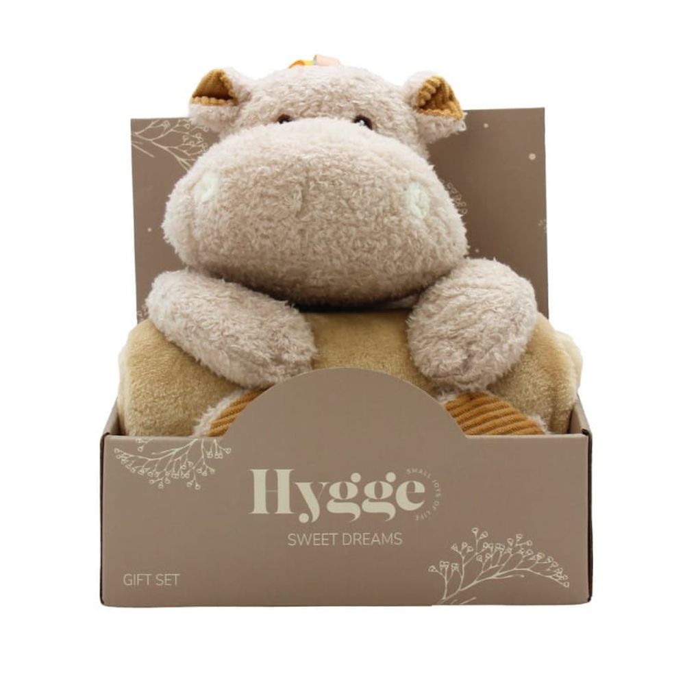 Hygge Sweet Dreams HY31372 Plišana igračka sa dekicom Hippo slika 1
