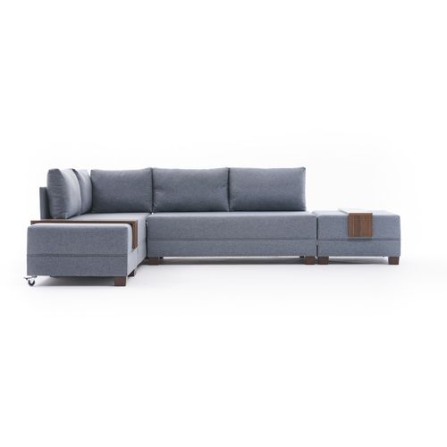 Atelier Del Sofa Kutna garnitura na razvlačenje, Plava, Fly Left - Blue slika 5