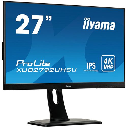 IIYAMA Monitor Prolite, 27" ETE, ULTRA SLIM LINE, 3840x2160 UHD, IPS, 4ms, 13cm height adj. stand, 300cd/m², DVI, HDMI, DisplayPort, Speakers, USB-HUB(2x3.0) slika 2