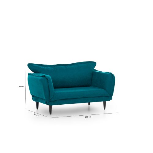 Atelier Del Sofa Dvosjed na razvlačenje, Petrol Green, Vino Daybed - Petrol Green GR124\01 slika 13