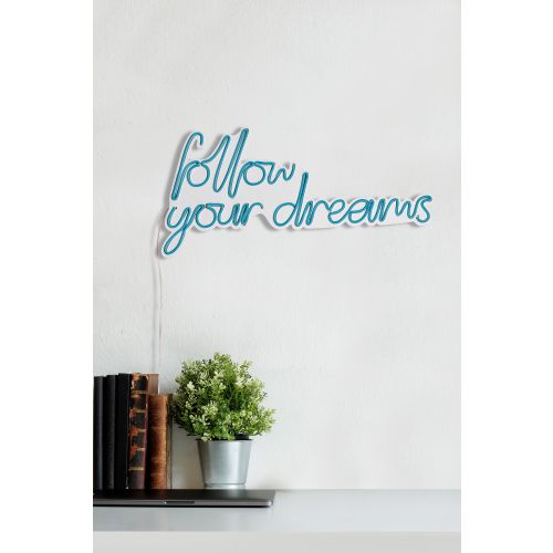 Wallity Zidna dekoracije svijetleća EAT, Follow Your Dreams - Blue slika 4