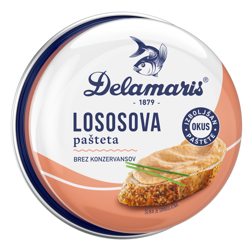 Delamaris pašteta od lososa, 95 g slika 1