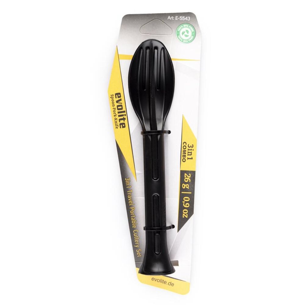 Evolite Set kašika, viljuška i nož Combo Cutlery, Crni slika 6