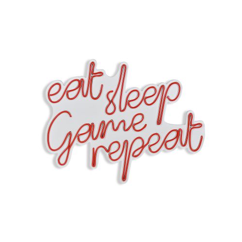 Wallity Ukrasna plastična LED rasvjeta, eat sleep game repeat - red slika 7