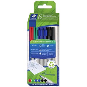 Staedtler flomaster za foliju Lumocolor® non-permanent pen 316 316 C6-1 crvena, plava boja, zelena, crna