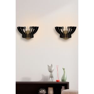209-TS2 Crna Zidna Lampa