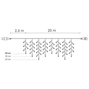 Cl0530 bljeskajuća icicl zavjesa 500 led