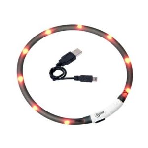 OGRLICA ZA PSA LIGHT CRVENA LED VISIO, 70cm