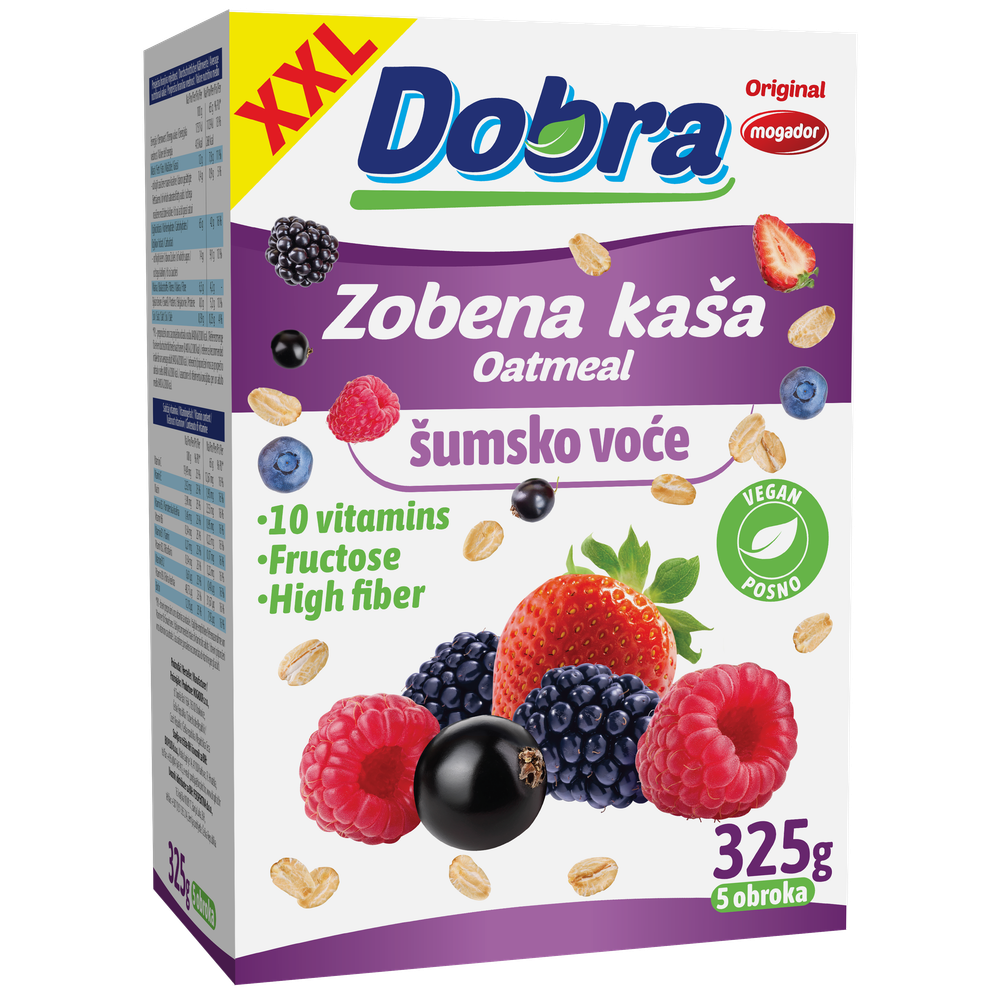 Dobra zobena kaša šumsko voće 325g  XXL slika 1