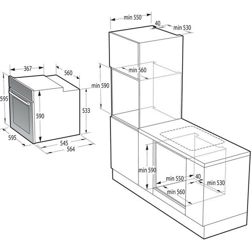 Gorenje ugradbena pećnica BOS6737E06B slika 6