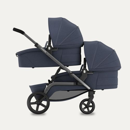 REDSBABY NUVO Twin dječja kolica 2u1 Gun Metal, Blue Slate B slika 6