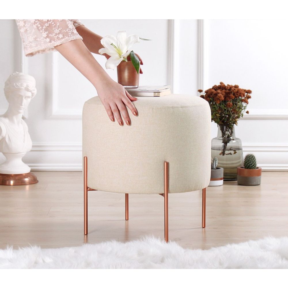 Copper 46 - Kremasti Pouf slika 4