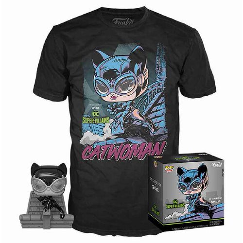 Set POP figure & Tee DC Jim Lee Catwoman size L slika 1