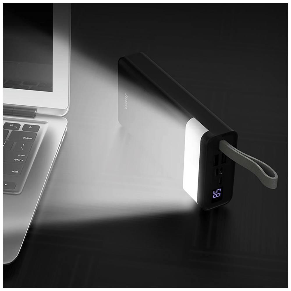 hoco. Punjač prijenosni sa lampom, Hoco j73, 30000mAh, 2A / 2A - J73 Powerful, Black slika 6
