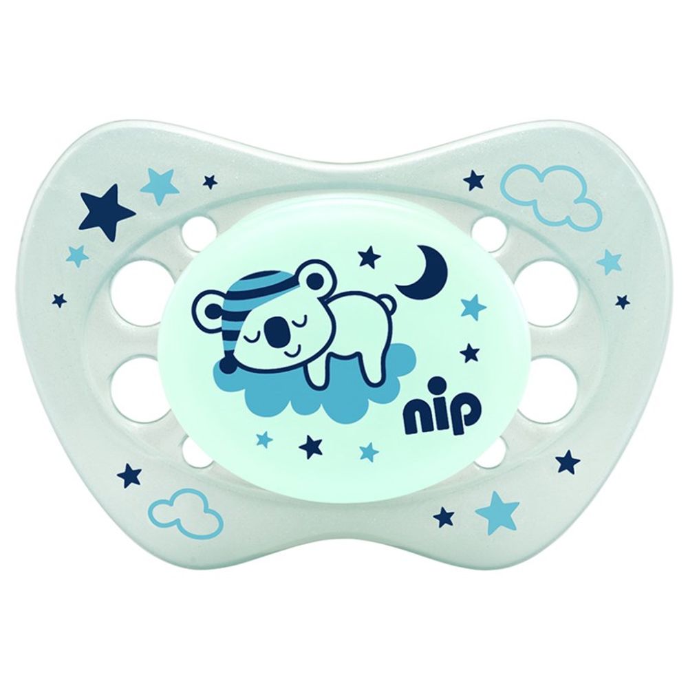 nip® Duda varalica Night 0-6mj (veličina 1) - Silikon, 2kom Plava, Mint slika 5