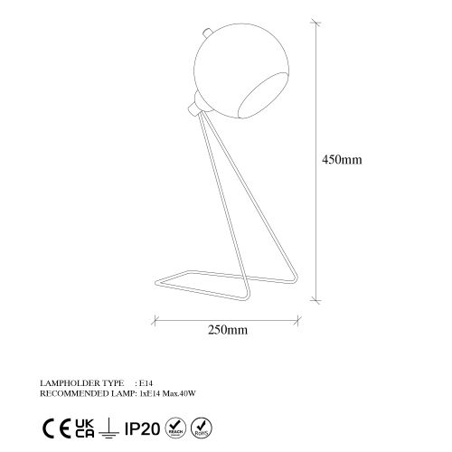 Opviq Stolna lampa, 942FLG1805 slika 5