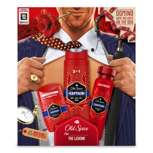 Old Spice Captain Gentleman darovni komplet za muškarce s dezodoransom u spreju i stiku i gelom za tuširanje