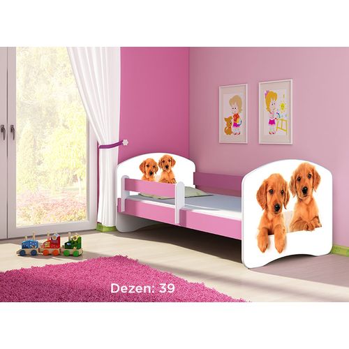 Deciji krevet ACMA II 140x70 + dusek 6 cm PINK39 slika 1