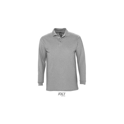 WINTER II muška polo majica sa dugim rukavima - Grey melange, 3XL  slika 5