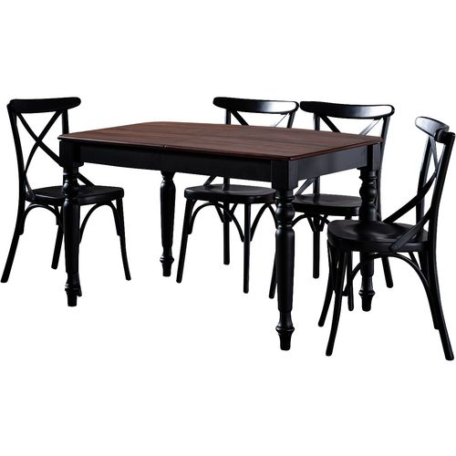 Woody Fashion Set rastezljivi stol za blagovaonicu i stolice (5 komada) AVERY slika 7