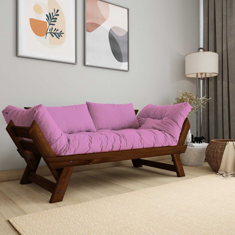 Dvosjed sofa CPT8165-210 - boje: Orah, Ružičasti vrt slika 1