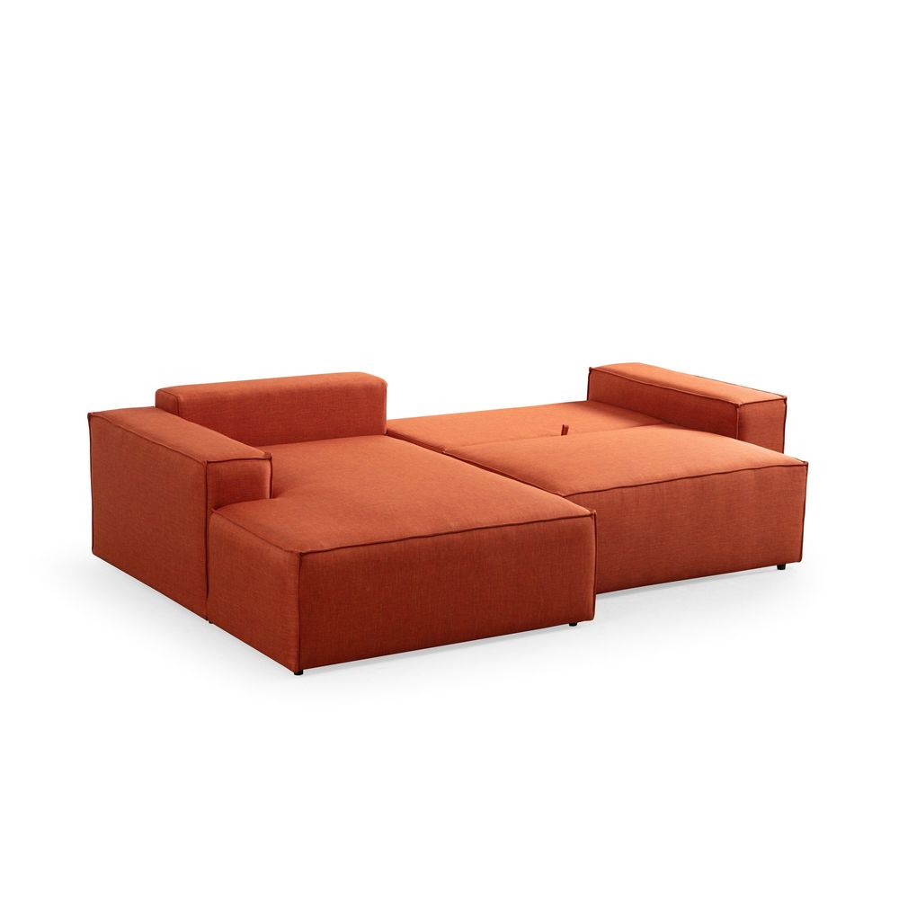 Pırlo Kutni Sofa na Razvlačenje - Narandžasti slika 13