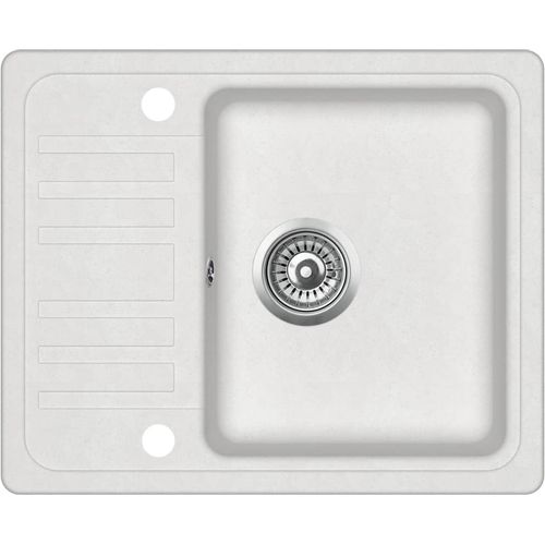 Granitni kuhinjski sudoper s jednom kadicom bijeli slika 8