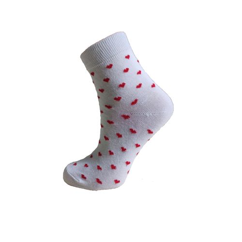 SOCKS BMD Ženska sokna My Pleasure art. 043 vel. 35-38 bela crvena srca slika 1