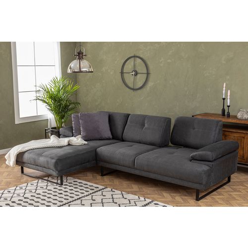 Atelier Del Sofa Kutna garnitura, Antracit, Mustang Small Left - Anthracite slika 4