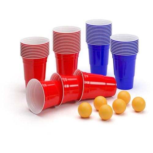 BeerCup Baseliner set sa stolom za beer pong, Crna slika 4