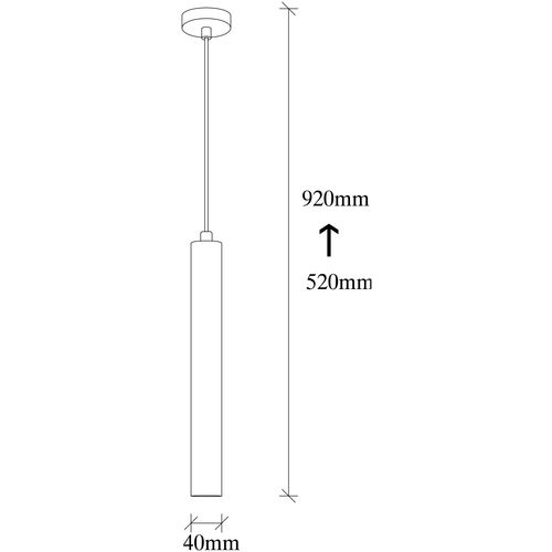 Opviq Vislica BEST, crna, metal, promjer 4 cm, visina 92 cm, promjer sjenila 4 cm, visina 40 cm, podesiva visina, 40 W LED 2700 K, Best - 641-S slika 3