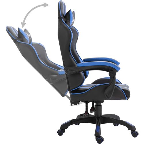 Igraća stolica od umjetne kože plava slika 3