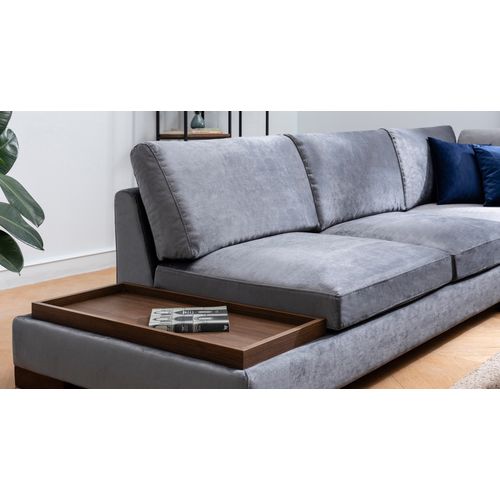 Ugaona Sofa Tulip Corner Desno - Tamnosiva slika 2