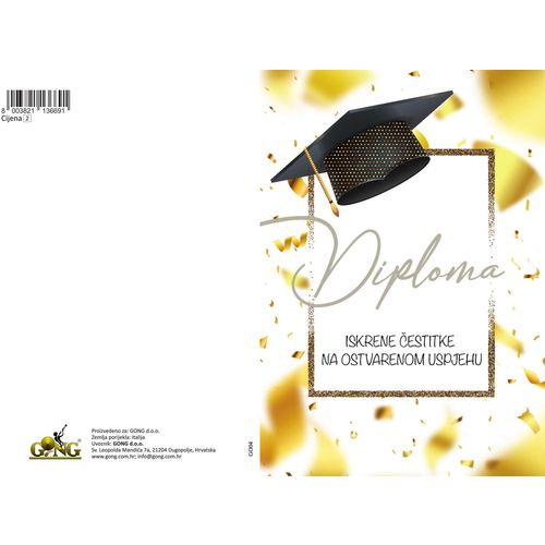 DIPLOMA ISKRENE ČESTITKE - ČESTITKA slika 1