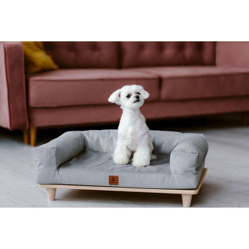 Animood drveni krevet / kauč za pse Sonya - sivi slika 3