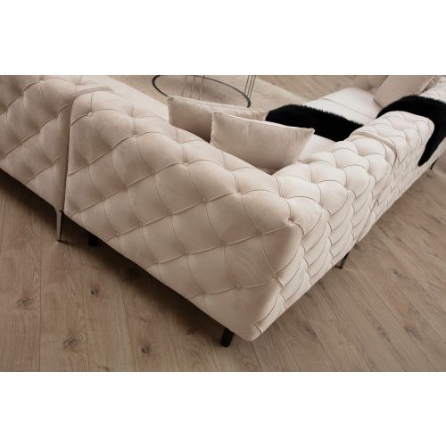 Atelier Del Sofa Kutna garnitura, Ecru, Como Right - Ecru slika 3