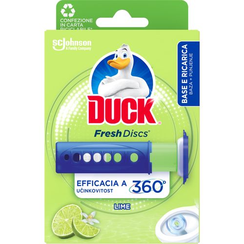 Duck Fresh Discs gel za čišćenje i osvježavanje WC školjke miris lime slika 1