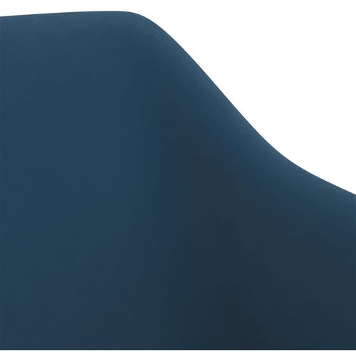 Okretna uredska stolica plava baršunasta slika 8