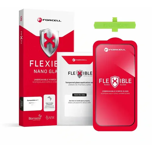 Forcell Flexible 5D – hibridno staklo za iPhone 15 Pro Max crno slika 1