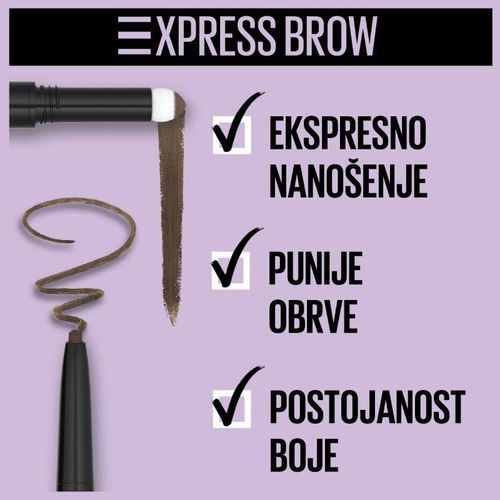 Maybelline New York Express Brow Satin Duo olovka za obrve 2 Med Brown slika 7