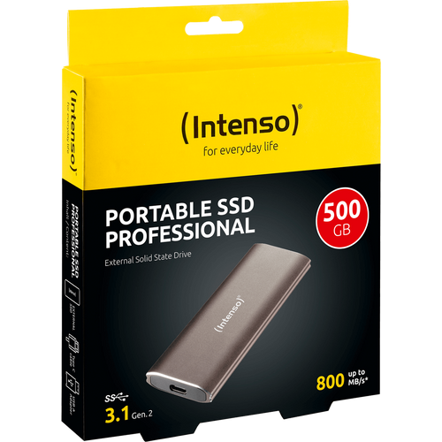 (Intenso) Eksterni SSD, kapacitet 500GB, USB 3.1 - SSD External 500GB/Professional slika 1