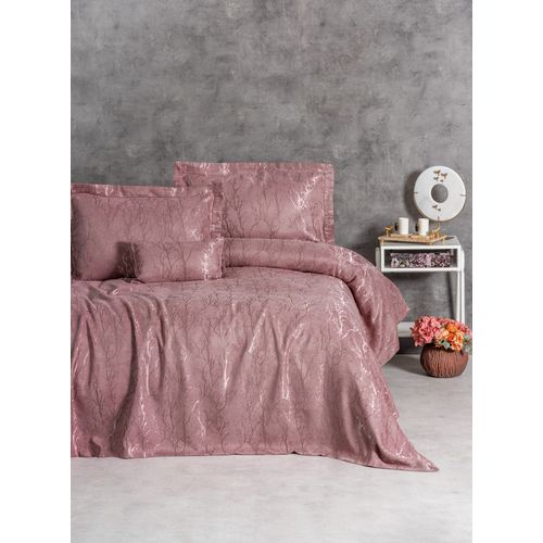 L'essential Maison Dalya - Prekrivač za krevet boje prašnjave ruže, dupli set slika 1