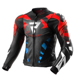 Rebelhorn Inferno kožna jakna blue white red
