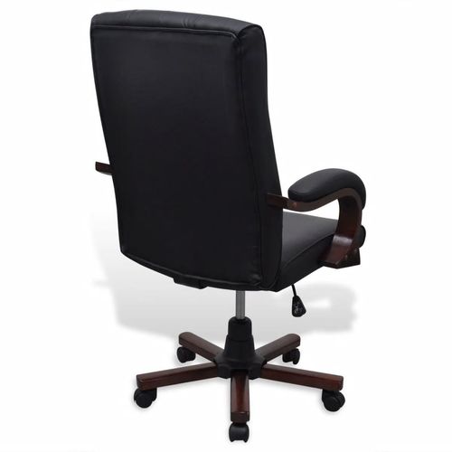 Chesterfield uredska stolica od umjetne kože, crna slika 11