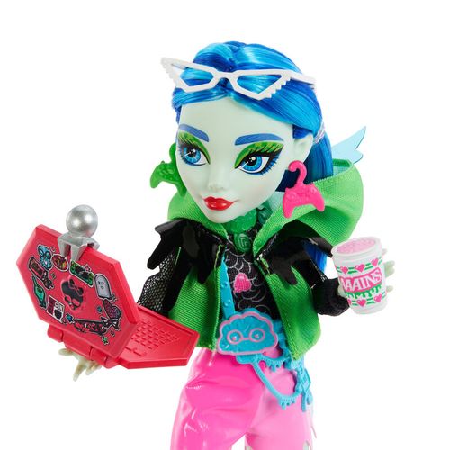 Monster High Skullmate Secrets Neon Frights Ghoulia lutka 25cm slika 4