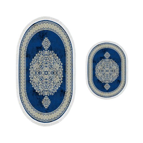 410602-O - Blue Blue Bathmat Set (2 Pieces) slika 2