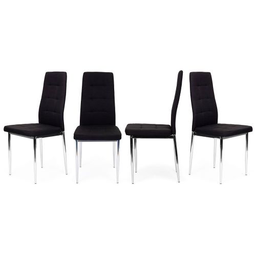 ModernHome Trpezarijske stolice set 4 kom Tami DC858F-4 BLACK slika 5