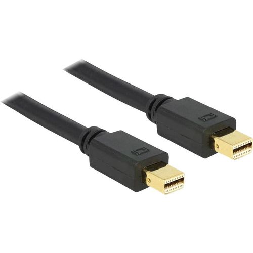 Delock Mini-DisplayPort priključni kabel Mini DisplayPort utikač, Mini DisplayPort utikač 2.00 m crna 83475 pozlaćeni kontakti DisplayPort kabel slika 2
