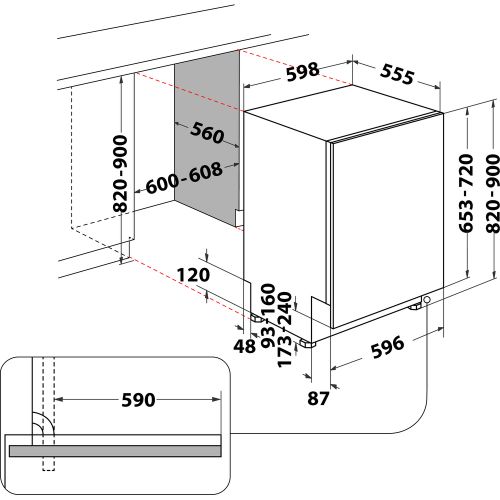 Whirlpool W2IHD526A Ugradna mašina za pranje sudova, 14 kompleta slika 4